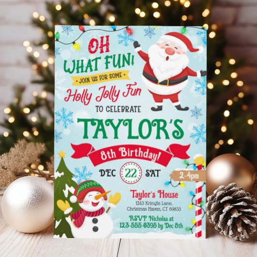 クリスマス誕生日招待状キッズ 招待状