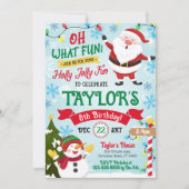 クリスマス誕生日招待状 子供 招待状 (正面)