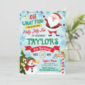 クリスマス誕生日招待状 子供 招待状 (スタンド正面)