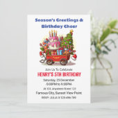 クリスマス誕生日招待状 招待状 (スタンド正面)