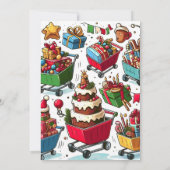 クリスマス誕生日招待状 招待状 (裏面)