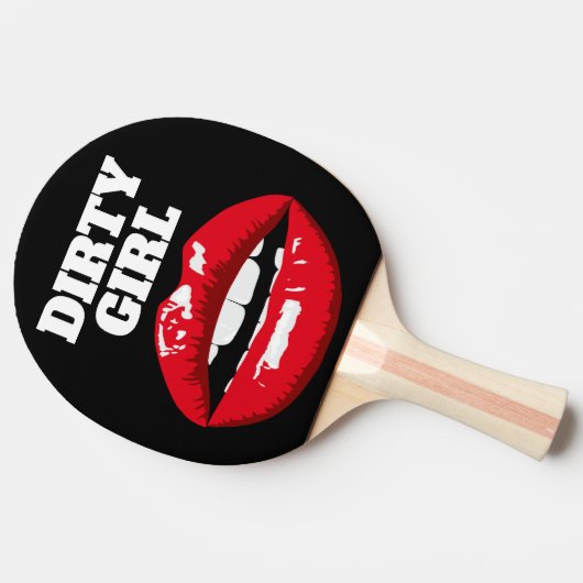 クリスマス誕生日記念日ギフト汚れた女の子 卓球ラケット (横)