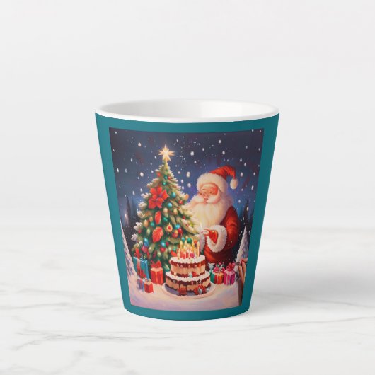 クリスマス誕生日10 カフェラテマグ (正面)