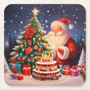 クリスマス誕生日11 スクエアペーパーコースター