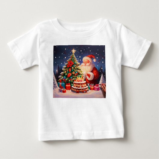 クリスマス誕生日11 ベビーTシャツ (正面)