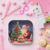 クリスマス誕生日11 ペーパープレート (パーティー)