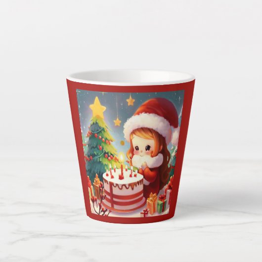 クリスマス誕生日1 カフェラテマグ (正面)