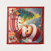 クリスマス誕生日1 タペストリー (正面(横))