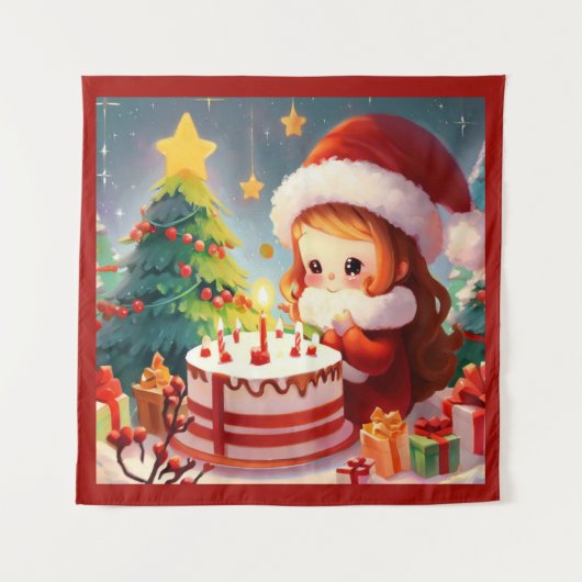 クリスマス誕生日1 タペストリー (正面)