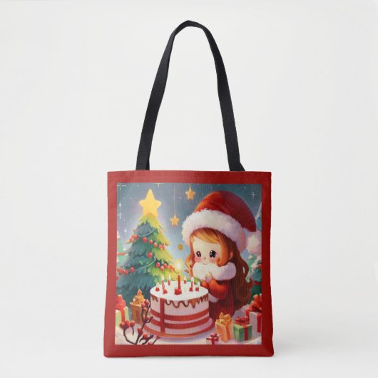 クリスマス誕生日1 トートバッグ (正面)