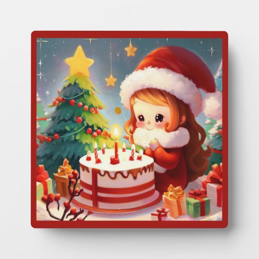 クリスマス誕生日1 フォトプラーク (正面)