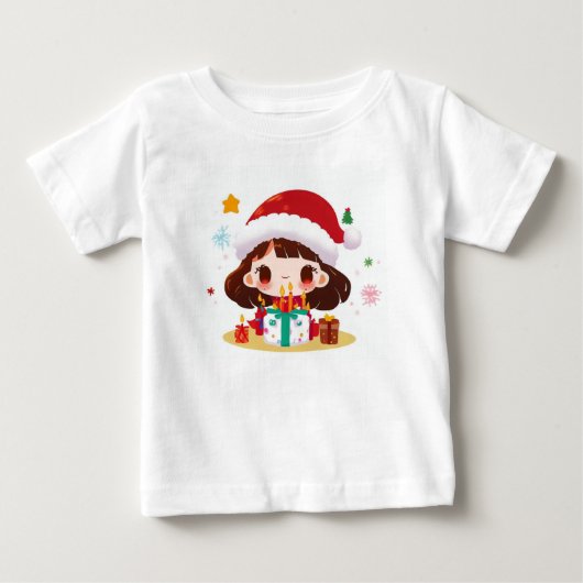 クリスマス誕生日2 ベビーTシャツ (正面)