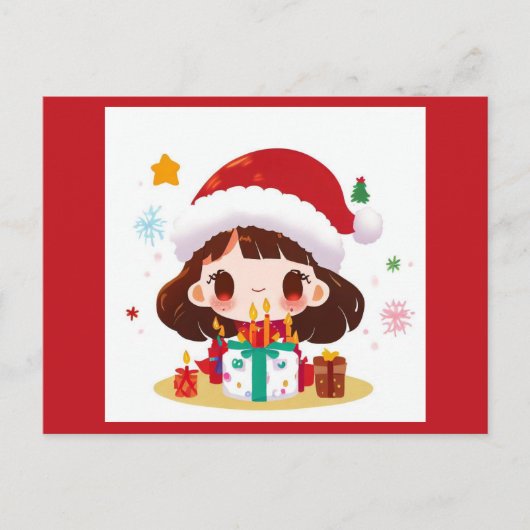 クリスマス誕生日2 ポストカード (正面)