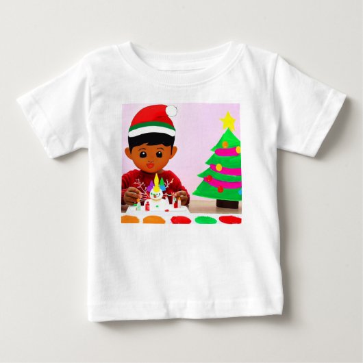 クリスマス誕生日4 ベビーTシャツ (正面)