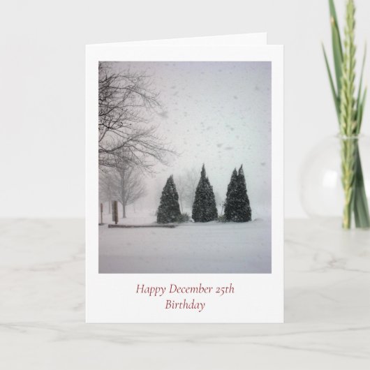 クリスマス誕生日6 – 緩やかな雪 シーズンカード (正面)