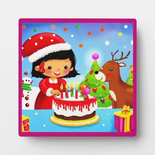 クリスマス誕生日7 フォトプラーク (正面)