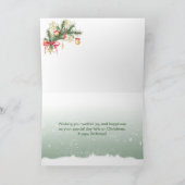 クリスマス誕生日,ボーブル付きの木,プレゼント シーズンカード (内部)