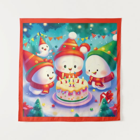 クリスマス誕生日 6 タペストリー (正面)