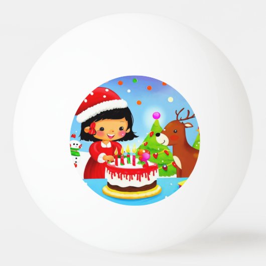 クリスマス誕生日(7) 卓球ボール (正面)