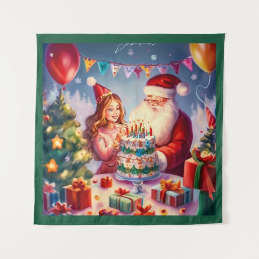 クリスマス誕生日 8 タペストリー (正面)