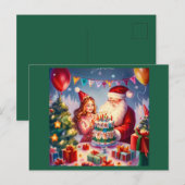 クリスマス誕生日 8 ポストカード (正面/裏面)