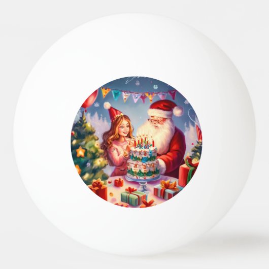 クリスマス誕生日(8) 卓球ボール (正面)