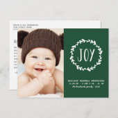 クリスマス誕生発表グリーンホリデー写真 ポストカード (正面/裏面)