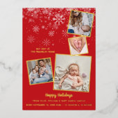 クリスマス誕生発表フォトゴールドフォイルカード 箔シーズンカード (正面)