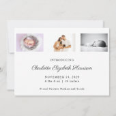 クリスマス誕生発表フォトホリデーカード サンキューカード (裏面)