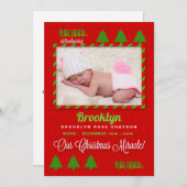クリスマス誕生発表ベビー写真 シーズンカード (正面/裏面)
