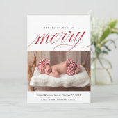 クリスマス誕生発表、生まれたばかりのホリデーカード シーズンカード (スタンド正面)