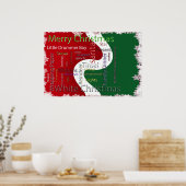 クリスマス語関連文字 ポスター (キッチン)