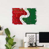 クリスマス語関連文字 ポスター (ホームオフィス)