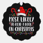 クリスマス読のマッチングの本になる可能性が高い オーナメントカード (正面)