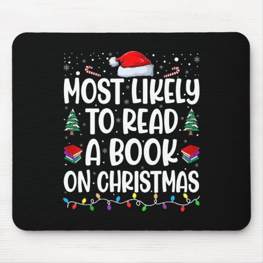 クリスマス読の合計に関する本になる可能性が高い マウスパッド (正面)