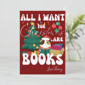 クリスマス読の木の下のモルモットの本 シーズンカード (スタンド正面)