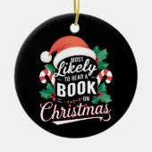 クリスマス読の本になりそうだ セラミックオーナメント (正面)