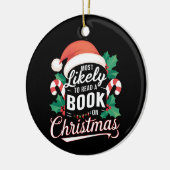 クリスマス読の本になりそうだ セラミックオーナメント (左)
