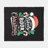 クリスマス読の本になりそうだ フリースブランケット (正面(横))