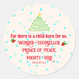 クリスマス読バイブルのTシャツ ラウンドシール