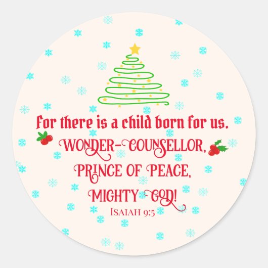 クリスマス読バイブルのTシャツ ラウンドシール (正面)