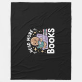 クリスマス読先生もっと本おもしろい フリースブランケット (正面)