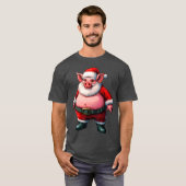 クリスマス豚の友人 Tシャツ (正面フル)