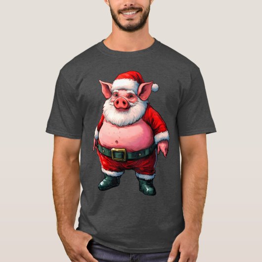 クリスマス豚の友人 Tシャツ (正面)