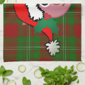 クリスマス豚 キッチンタオル (折り畳み)