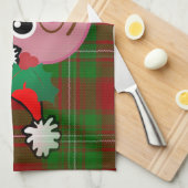 クリスマス豚 キッチンタオル (四つ折り)