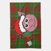クリスマス豚 キッチンタオル (縦)