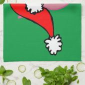 クリスマス豚 キッチンタオル (折り畳み)