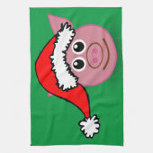 クリスマス豚 キッチンタオル (縦)