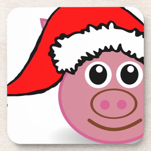 クリスマス豚 コースター (正面)